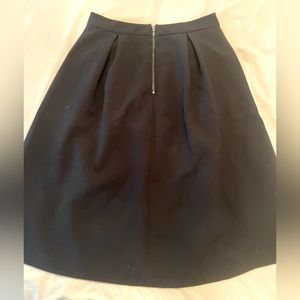 Pink Tartan A-line midi length black skirt